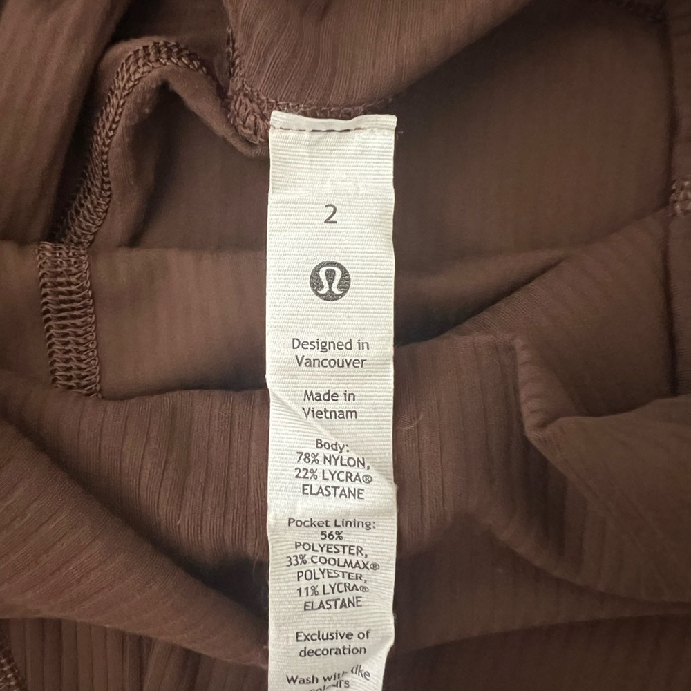 Lululemon Align High Rise Ribbed Leggings - Java - Picture 3 of 4
